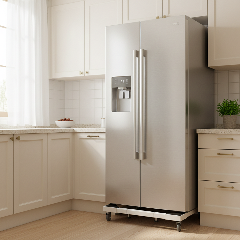 Refrigerator Stand with Wheels - قاعدة ثلاجه
