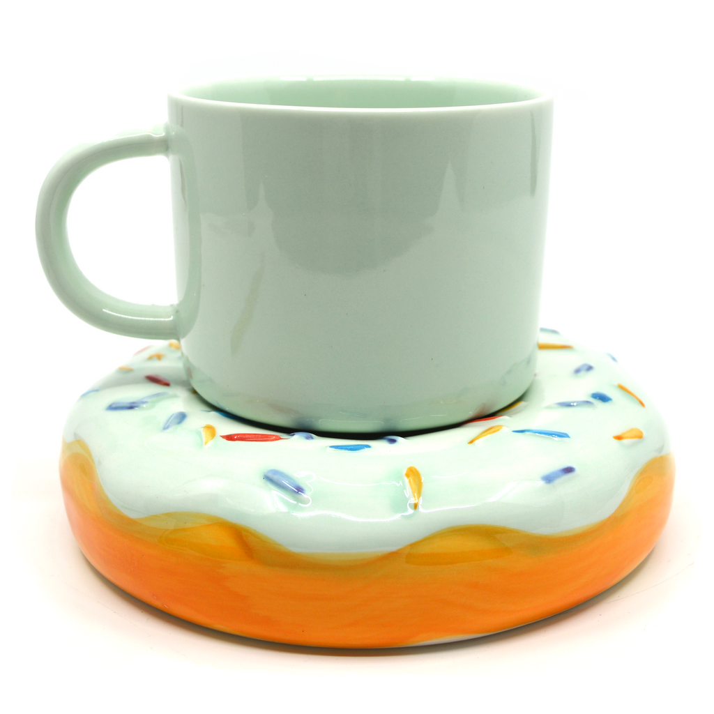 Green doughnut mug