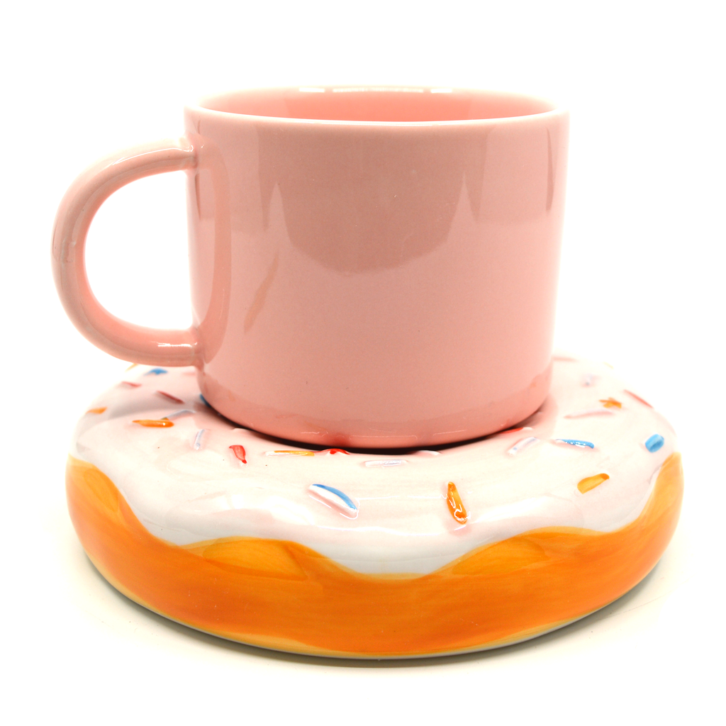 Pink doughnut mug