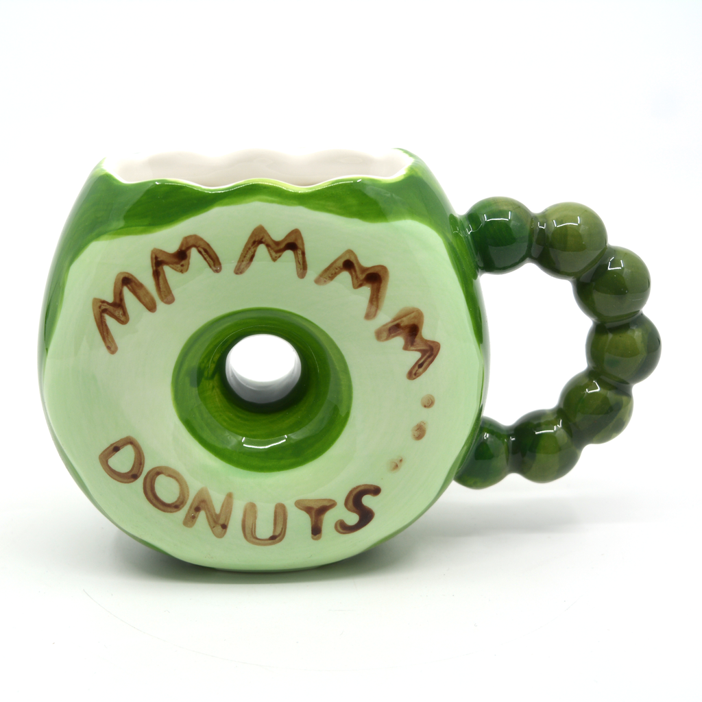 Green doughnut mug