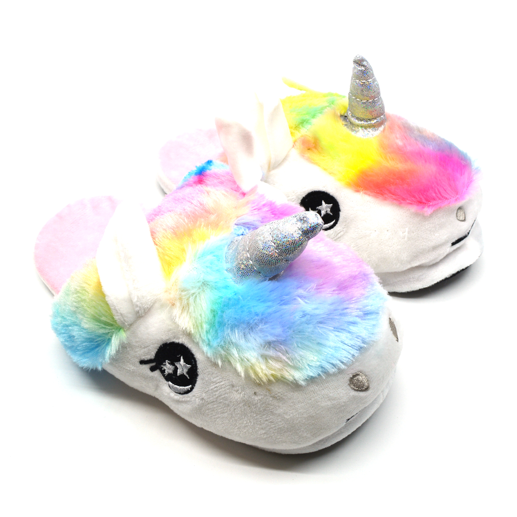 Faux Unicorn Slippers