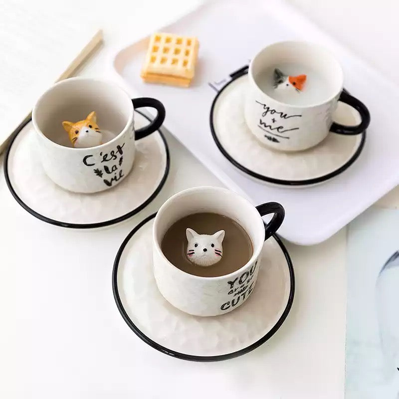 3D cat mug collection