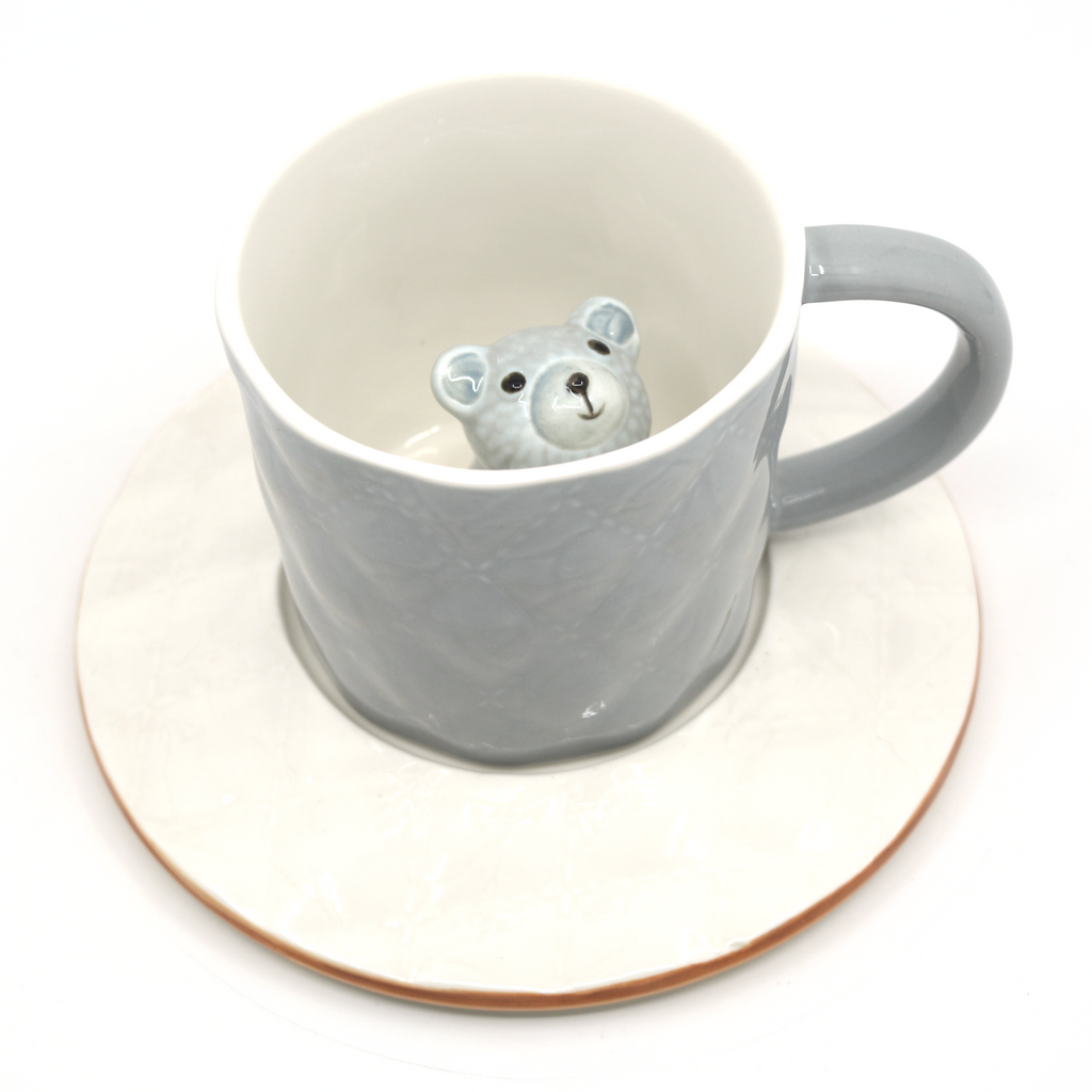 Gray bear mug