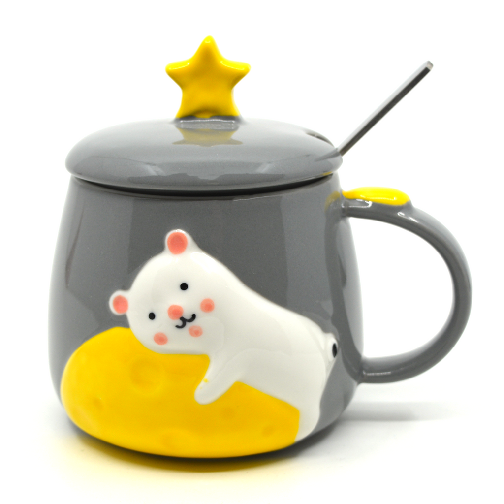 Gray polar bear mug