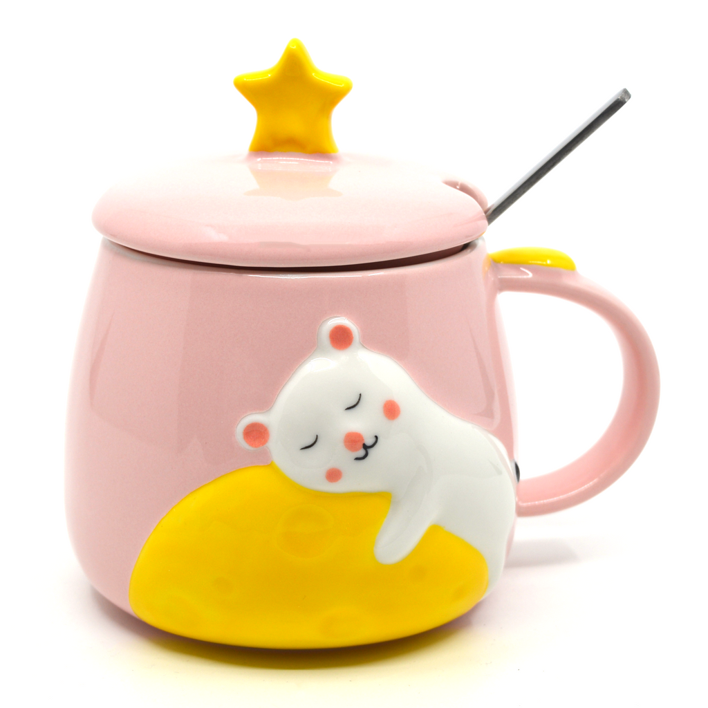 Pink polar bear mug