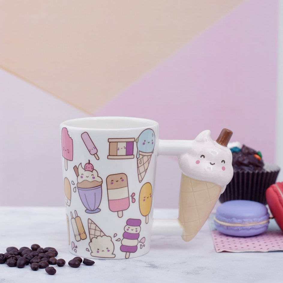 Vanilla ice cream cone mug