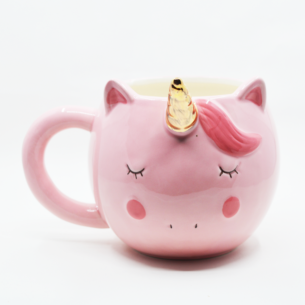 Pink unicorn mug